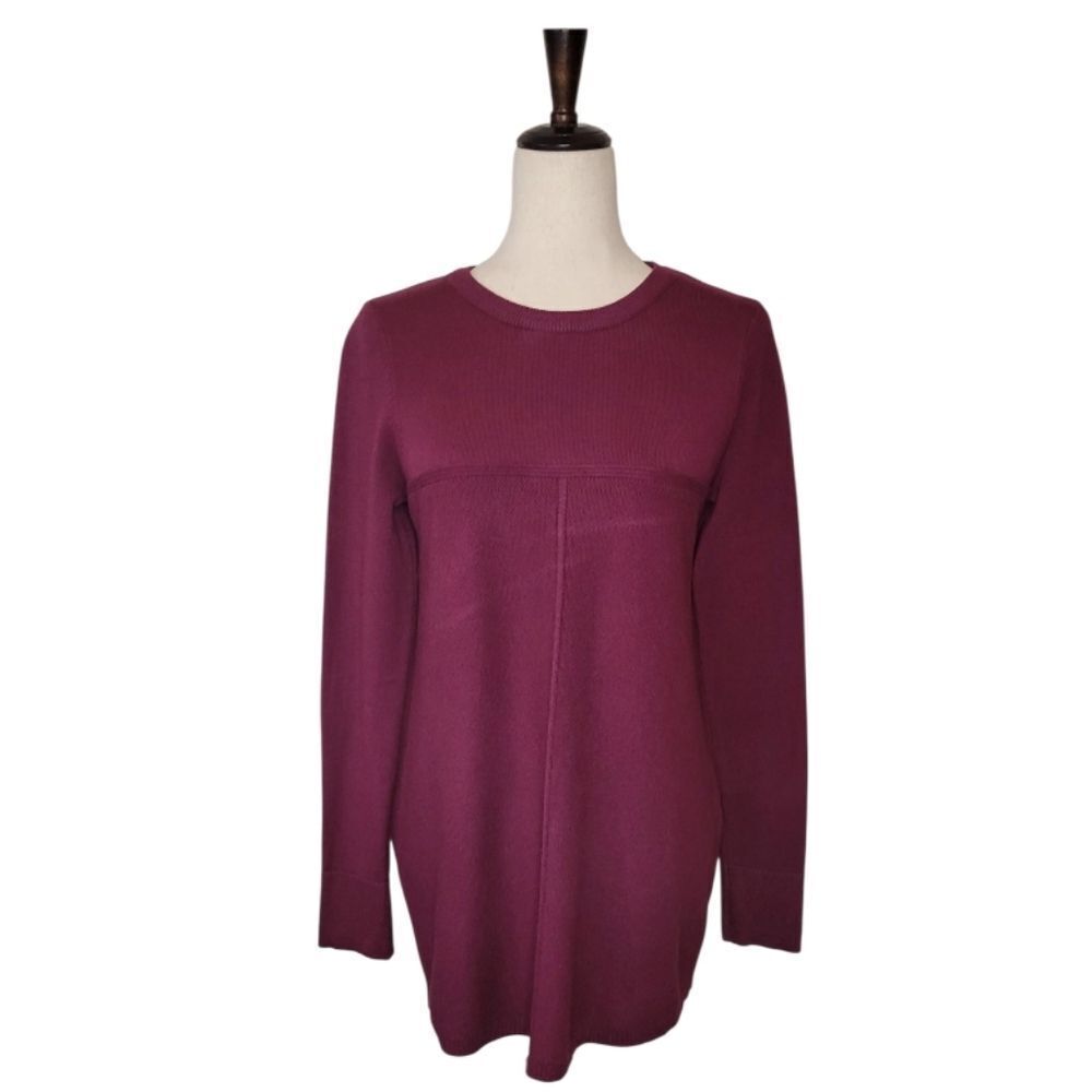 River & Ridge Burgundy Textured Tunic Sweater Size S/M